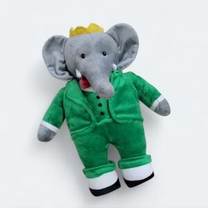Yottoy Babar Elephant Green Suit Tux Crown